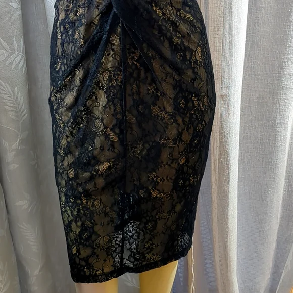 Bebe Black Lace Cocktail Dress - Picture 3 of 10